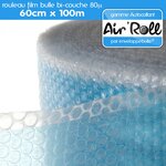 Lot de 20 rouleaux de film bulle d'air largeur 60cm x longueur 100m  - gamme air'roll autocollant