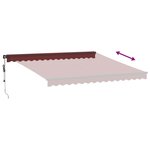 vidaXL Auvent rétractable automatique bordeaux 400x350 cm
