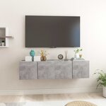 vidaXL Meubles TV suspendus 2 Pièces Gris béton 60x30x30 cm