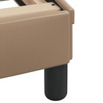 vidaXL Lit avec matelas cappuccino 180x200 cm similicuir