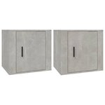 vidaXL Tables de chevet 2 Pièces Gris béton 50x39x47 cm