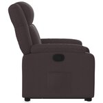vidaXL Fauteuil inclinable marron foncé tissu