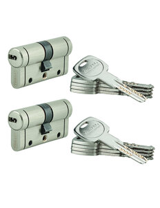 THIRARD - Lot de 2 cylindres Trafic 12 30x30mm nickel anti-arrachement anti-perçage anti-casse 10 clés - THIRARD