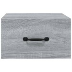 vidaXL Table de chevet murale Sonoma gris 35x35x20 cm