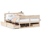 vidaXL Cadre de lit sans matelas 120x190 cm bois de pin massif