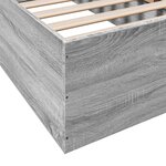 vidaXL Cadre de lit sonoma gris 90x190 cm bois d'ingénierie