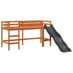 vidaXL Lit mezzanine enfants avec tour rose 80x200cm bois pin massif