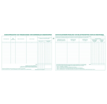 Piqûre Garagistes - Occasion Intérieur & Export - Avec Registre De Comparaison -texte Nl - 80 Pages - Blanc - X 5 - Exacompta