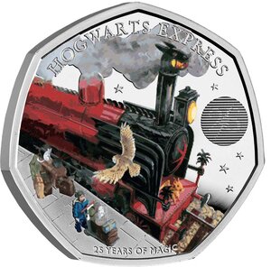 Pièce de monnaie en argent 50 pence g 8 millésime 2022 harry potter 25 anniversary hogwarts express