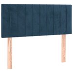 vidaXL Sommier à lattes de lit avec matelas Bleu foncé 90x190 cm