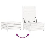 vidaXL Salon de jardin 9 Pièces blanc bois de pin massif