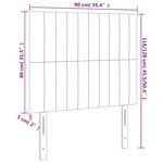vidaXL Têtes de lit 2 Pièces Bleu foncé 90x5x78/88 cm Velours
