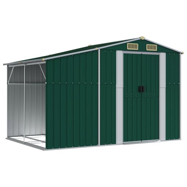 vidaXL Abri de jardin vert 277x192 5x179 cm acier galvanisé
