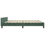 vidaXL Cadre de lit avec tête de lit Vert foncé 200x200 cm Velours