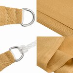 vidaXL Voile d'ombrage 160 g/m² carré sable 4x4 m PEHD