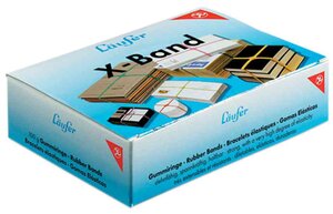 X-bande dans carton 500 g 250 x 25 mm assorti en couleur LÄUFER