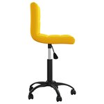 Chaise fauteuil siège pivotante de bureau informatique étude Jaune moutarde velours jaune 02_0024141