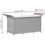 vidaXL Banc de jardin avec coussin marron 116x46x57 cm résine tressée
