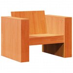 vidaXL Canapé de jardin cire marron 79x60x62 cm bois de pin massif