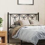 vidaXL Tête de lit métal noir 100 cm