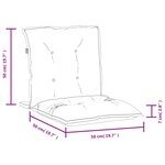 vidaXL Coussins de chaise à dossier bas lot de 6 bleu mélangé tissu