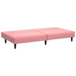 vidaXL Canapé-lit à 2 places rose velours