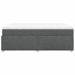 vidaXL Sommier à lattes de lit avec matelas Gris foncé 140x190cm Tissu