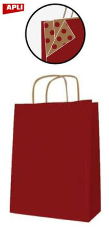 Paq 50 Sacs 32X16X39 Kraft Rouge