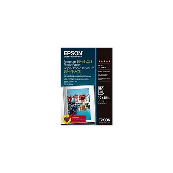 Epson S041765 Papier photo Premium semi-glacé 10x15 251g  50 feuilles