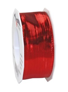 Ruban lurex laitonné devon 20-m-rouleau 40 mm  rouge