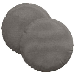 vidaXL Coussins de siège 2 Pièces Gris clair Ø 30 x 13 cm