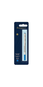 Waterman recharge roller   pointe fine  bleue  blister x 1