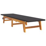 vidaXL Chaise longue avec table Résine tressée et bois massif d'acacia