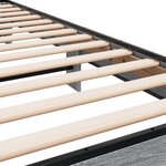 vidaXL Cadre de lit sonoma gris 90x200 cm bois d'ingénierie et métal