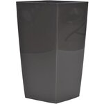 RIVIERA Pot de fleurs Nuance - Carré - 38 x 38 x H 69 cm - Gris pailleté