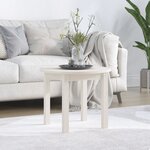 vidaXL Table basse Blanc Ø 55x45 cm Bois massif de pin