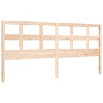 vidaXL Cadre de lit avec tête de lit 200x200 cm bois massif