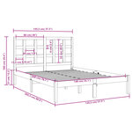 vidaXL Cadre de lit Bois massif 140x200 cm