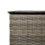 vidaXL Ensemble de bar de jardin 5 Pièces avec coussins gris poly rotin