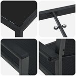 vidaXL Ensemble de salle à manger de jardin 7 pièces Noir Poly Rotin
