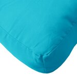 vidaXL Coussin de palette turquoise 50x40x12 cm tissu