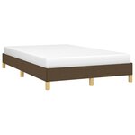 vidaXL Cadre de lit marron foncé 120x190 cm tissu