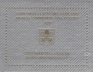 Monnaie 2 euros vatican 2020 jean paul ii en coffret bu