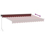 vidaXL Auvent manuel rétractable bordeaux 350x250 cm