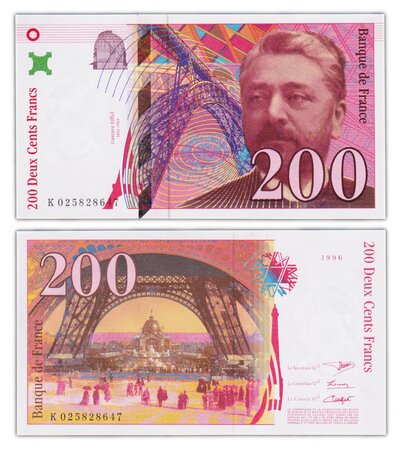 Billet de Collection 200 Francs 1996 France - Neuf - P159 - Eiffel - K025828647