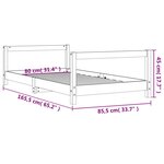 vidaXL Cadre de lit pour enfant blanc 80x160 cm bois de pin massif