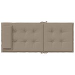 vidaXL Coussins de chaise à dossier haut lot de 4 taupe tissu oxford