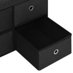 vidaXL Banc de rangement pliable Noir 76x38x38 cm Faux lin