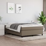 vidaXL Cadre de lit Taupe 140x190 cm Tissu