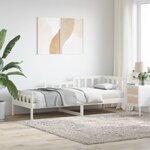vidaXL Lit de jour sans matelas blanc 90x200 cm bois de pin massif